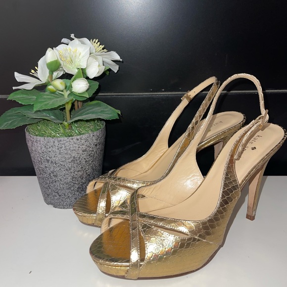Gold Kate Spade high heels - Picture 4 of 7